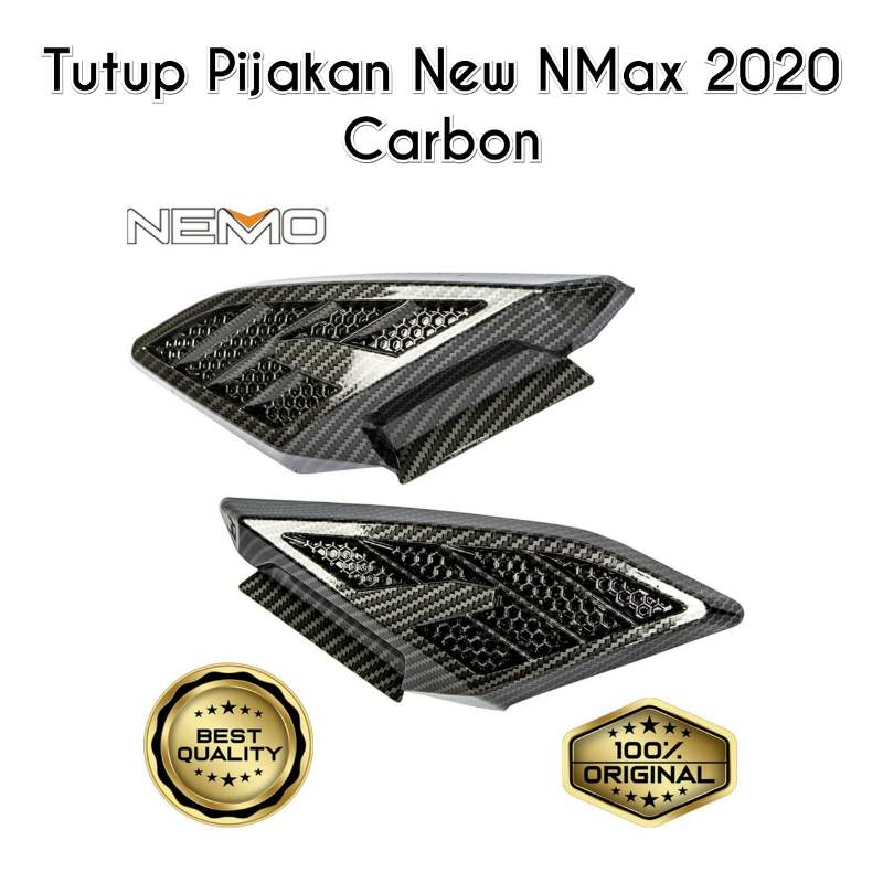 TUTUP PIJAKAN-BODY SAMPING NEW N MAX 2020 CARBON NEMO